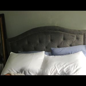 Grey Soft Padded full/queen Headboard
